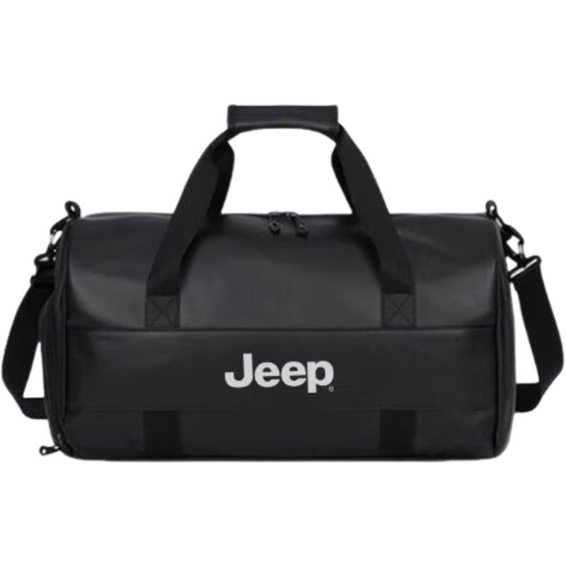 Jeep Large Capacity Short Trip Handheld Daily Business Bag Swimming Fitness Sports Shoulder Bag Unisex Travel Bag Black PP51X04253