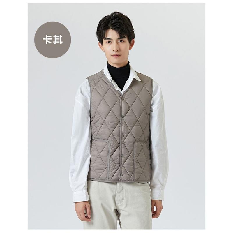 Autumn and Winter Thin Vest Warm Down Cotton Vest Men's Cotton Vest Liner Vest