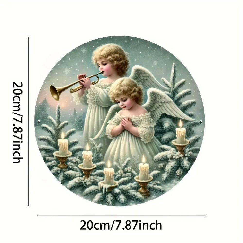 Metal Wall Sign Magic Deer Christmas Art Home Decor 20x20 Cm