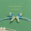 Iridescent Dragon Boat Festival Butterfly Bracelet: Handmade Five-Color Rope for Couples and Best Friends
