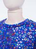 Girls Cheerleading Crop Top Metallic Leopard Print Round Neck Short Sleeve T-shirt for Dance Performances