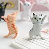Tančící kočičí postava Dekorace Rozkošný vzhled Mini velikost Legrační kreslená socha kočky Socha zvířecího modelu Ornament