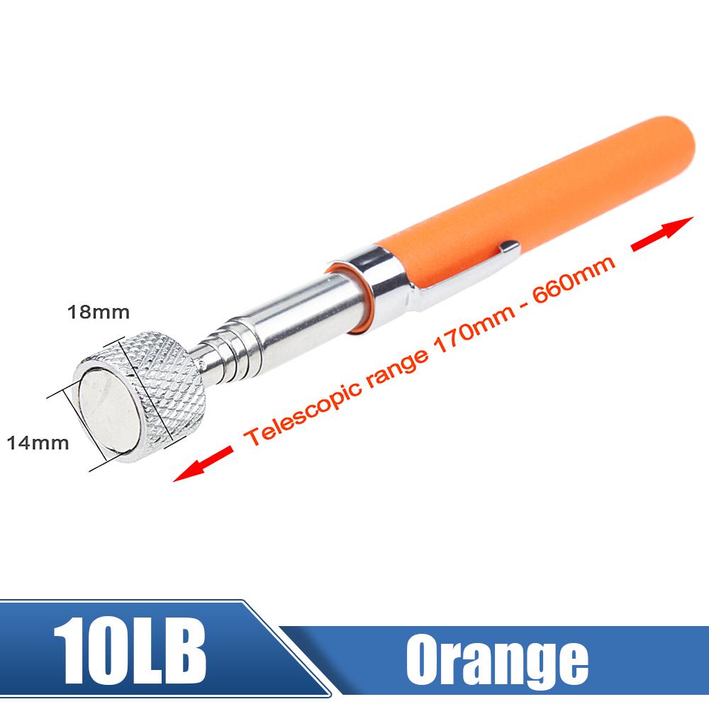 

Мини-портативная телескопическая магнитная магнитная ручка, удобный инструмент для снятия гайки, болта, выдвижной стержень для пикапа 10LB