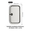 RV Baggage Door H500 W300mm Rounded Corner UV  Access Storage Door for Trailer RV Access Storage Door RV Baggage Door