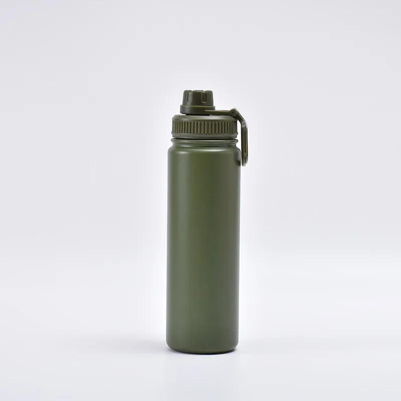 750ml Insulated Cup Stainless Steel Sports Bottle American Water Bottles with Lid Portable Vacuum Leakproof Outdoor Hiking Cups 750ml