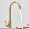 Brushed Gold 304 Stainless Steel Kitchen Sink Faucet Black/Nickel Single Hole Kitchen Hot And Cold Mixed Water Sink Faucet