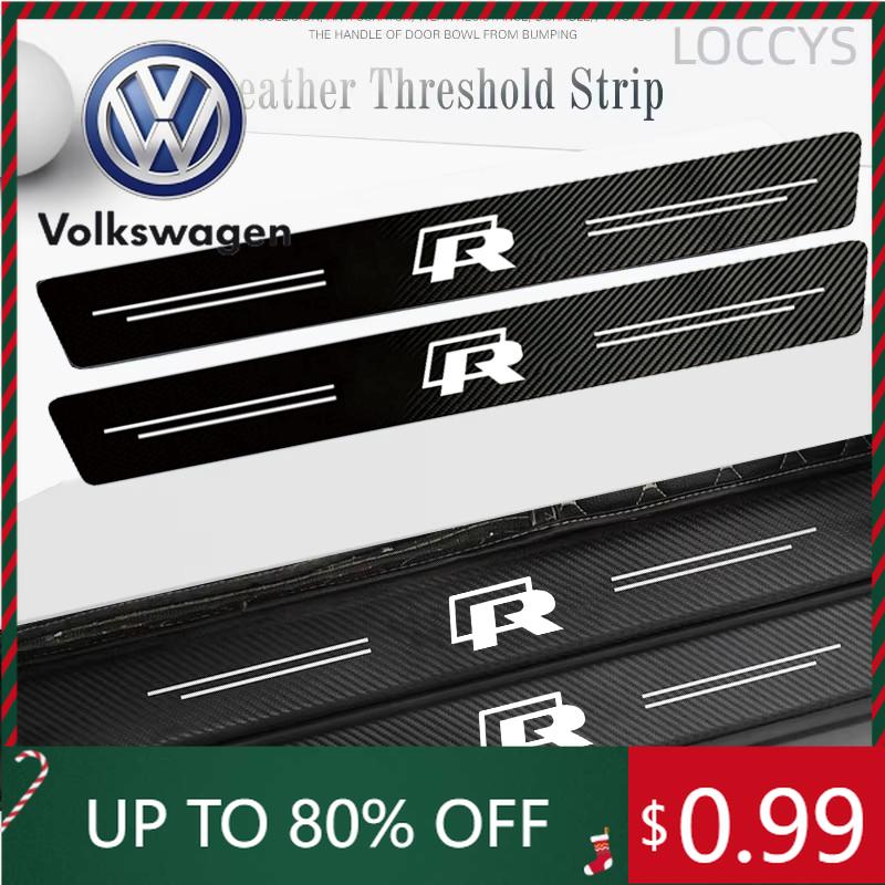 2026 Horké Pro VOLKSWAGEN VW 1/4/5ks Ochranná Samolepka na Prah Dveří Auta z Uhlíkového Mikrovlákna Pro Volkswagen VW R Caddy Golf Passat Tigu
