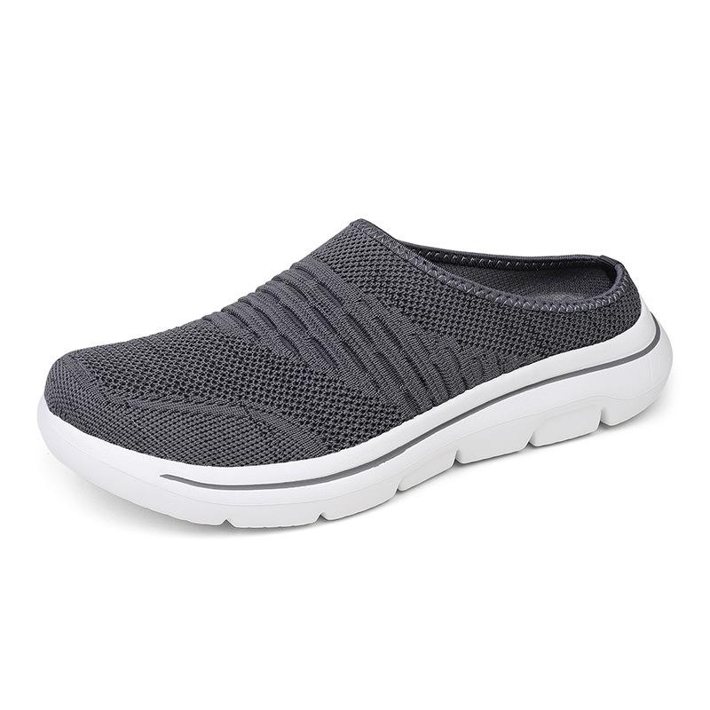 New Fashionable Half Support Slip-On Shoes In Large Size Multi-Color Light Casual for Spring Autumn Winter with Mesh Lining