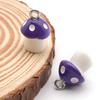 3D Resin Mushroom Pendant Charm for DIY Keychain & Bracelet Jewelry