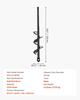 Auger Drill Bit 1.57 x 8.67 in Earth Spiral Post Hole Digger Planter Tool