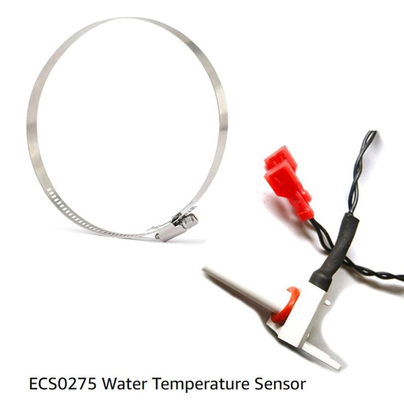 Replacement Water Temperature Probe for Pool Heat System Service, 10K Thermistor Assembly with Cable Piece, Extension Joiner and Hose Clip