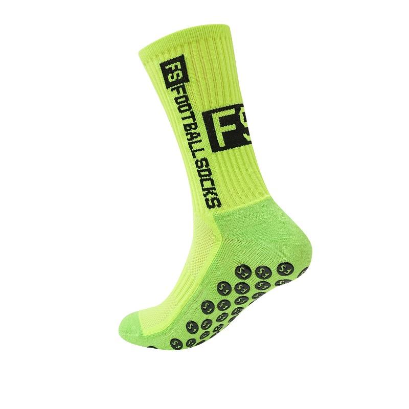

Противоскользящие футбольные носки, износостойкие носки до середины голени с нанесенным рисунком, профессиональные тренировочные носки, влагоотводящие утолщенные носки в спортивном стиле 1 pair флуоресцентный зеленый