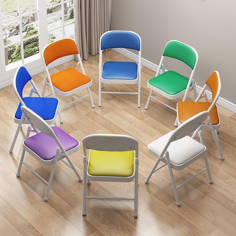 Portable Folding Chair with Backrest for Home, Office, Dining, and Dormitory Use