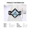 925 silver ring earrings pendant necklace natural sky blue Topaz real gemstone fine jewelry set for women's Daily and party wear