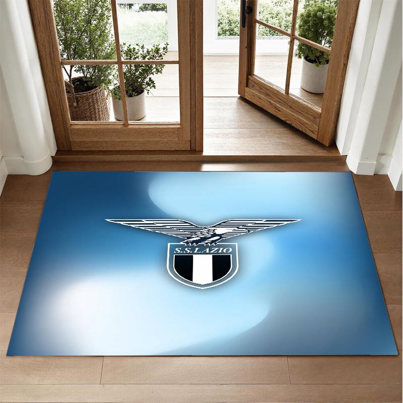 Lazio FC Design Crystal Velvet Rug Soft Decorative Mat for Bedroom Entrance
