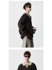 Men's American Retro Faux Two-Piece Polo Collar Sweater - Autumn/Winter Clean Fit Loose Casual Knitwear