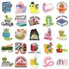 50 BookWorm Cartoon Stickers: Childlike Caterpillar Design for Books, Storage Boxes, and Planners