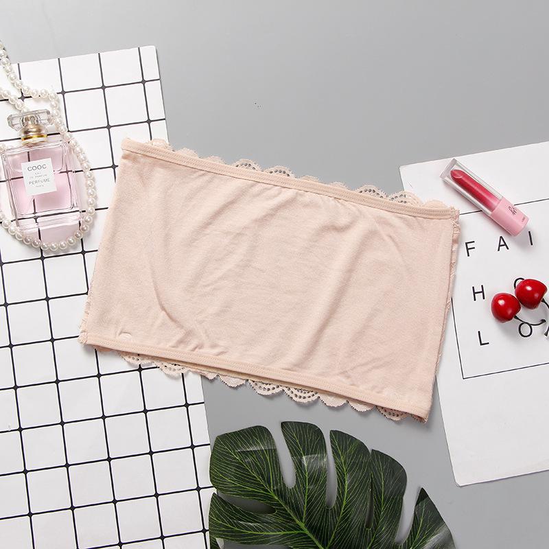 Spitzen-Trägerloses Bandeau-BH - Gepolstert, Anti-Exposition