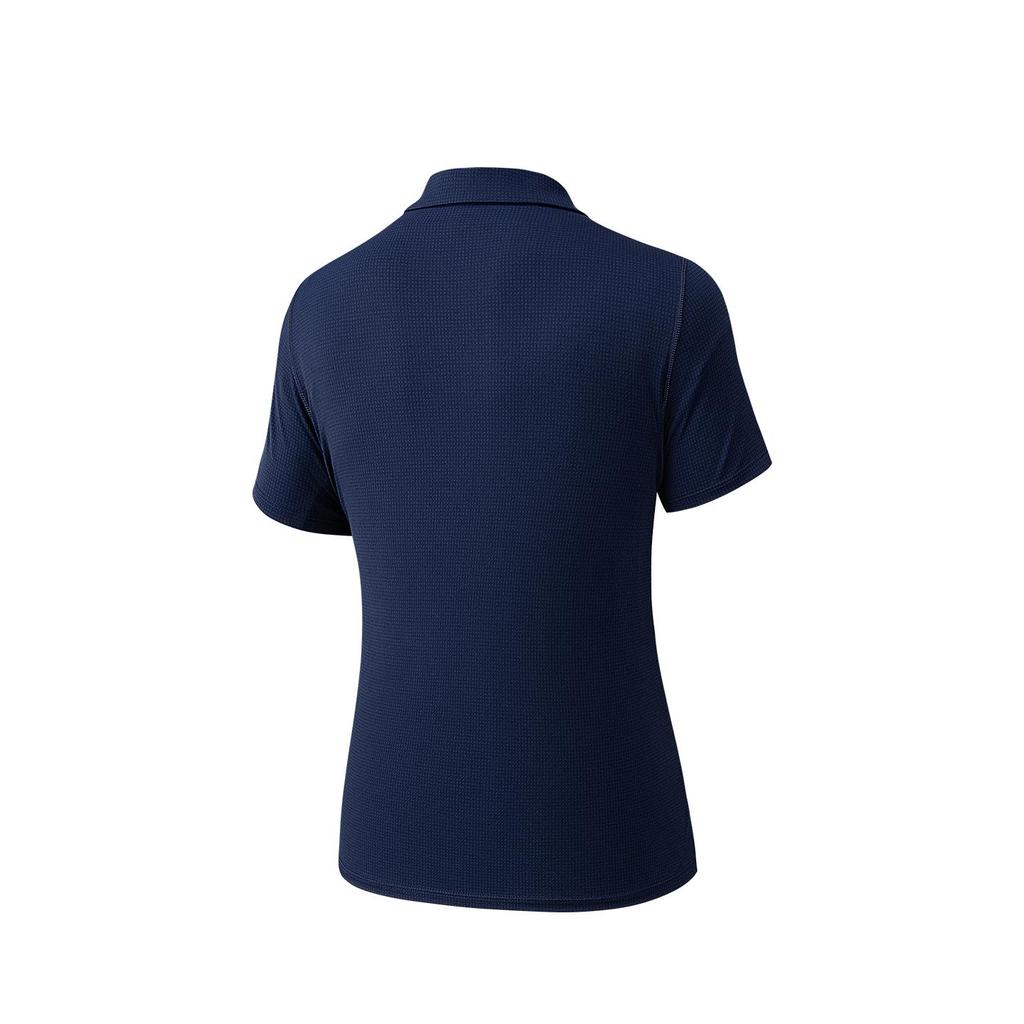 Anta Training Series Navy Blue Women's Quick-Drying Breathable Half-Zip Polo Shirt 962627110-5