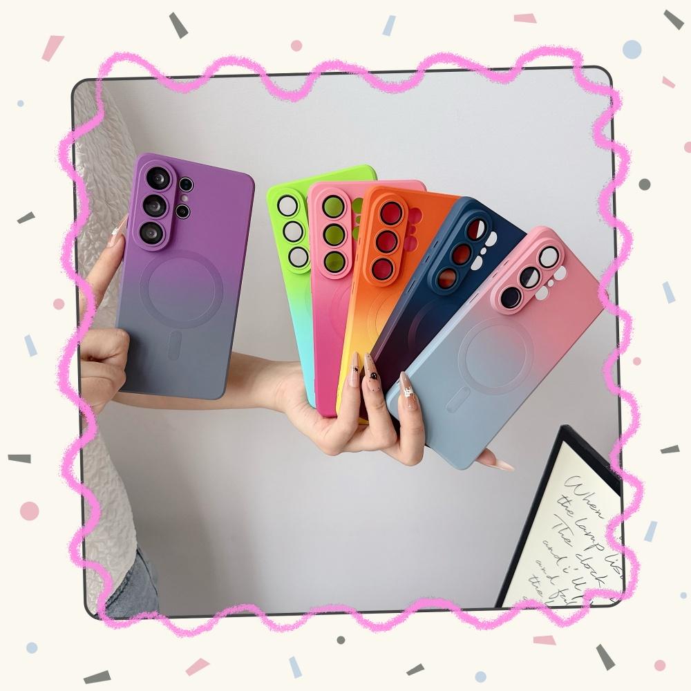 Gradient Color For Samsung Galaxy S26 Ultra Case Magnetic Circle Protection Protector Mobile Phone Case Cover