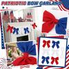 American Independence Day Woolen Bow Flag Hanging Piece For Venue Decoration, Fabric Home Decoration Hanging Piece, Ribbon Bow.