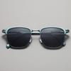 Retro Browline Sunglasses for Men Women UV400 Protection Polarized Square Cat Eye Shades for Driving Beach Daily Use Eyeglasses
