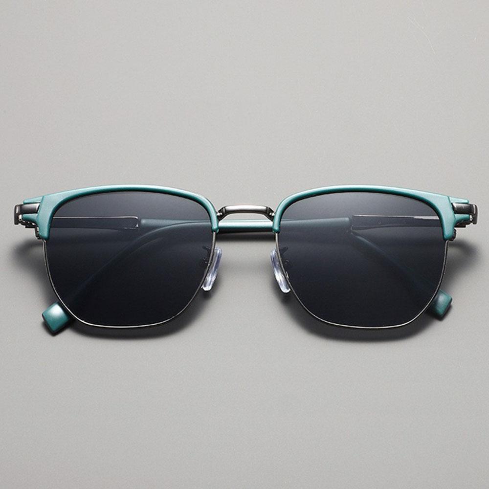 Retro Browline Sunglasses for Men Women UV400 Protection Polarized Square Cat Eye Shades for Driving Beach Daily Use Eyeglasses