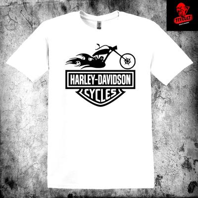 Męskie i damskie koszulki Harley Davidson Motorcycles Premium Unisex Ciężka bawełna Biker