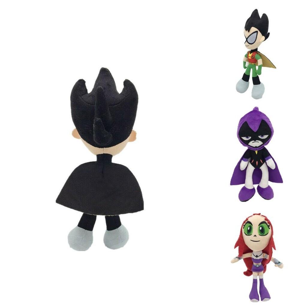Adorable 10-inch Teen Titans Go Plush Toy Collection Featuring Robin Raven Cyborg