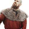 Vikinges Faux Furs Shawl Barbarians Collar,Medieval Knight Mantle Shoulder Wrap Warriour Cape Shawl Renaissances Costume