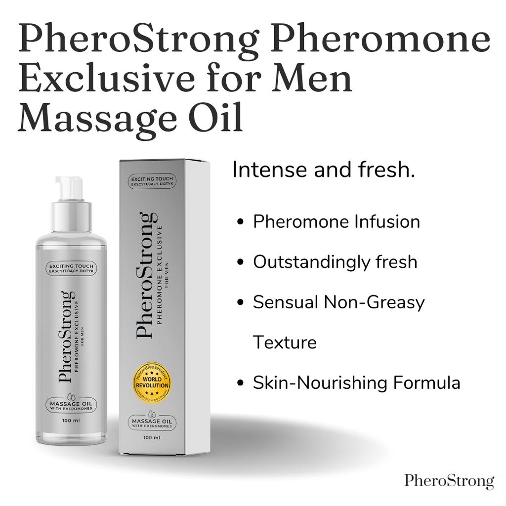PheroStrong Exclusive for Men Massage Oil - Excite with Pheromones - 100ml