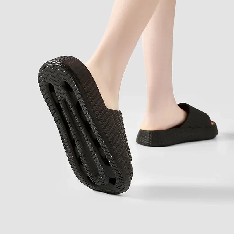 Fashion Comfortable Soft Platform Slippers Women Summer Lightweight Non-Slip Cloud Slides Woman Thick Sole Non-Slip House Slippers