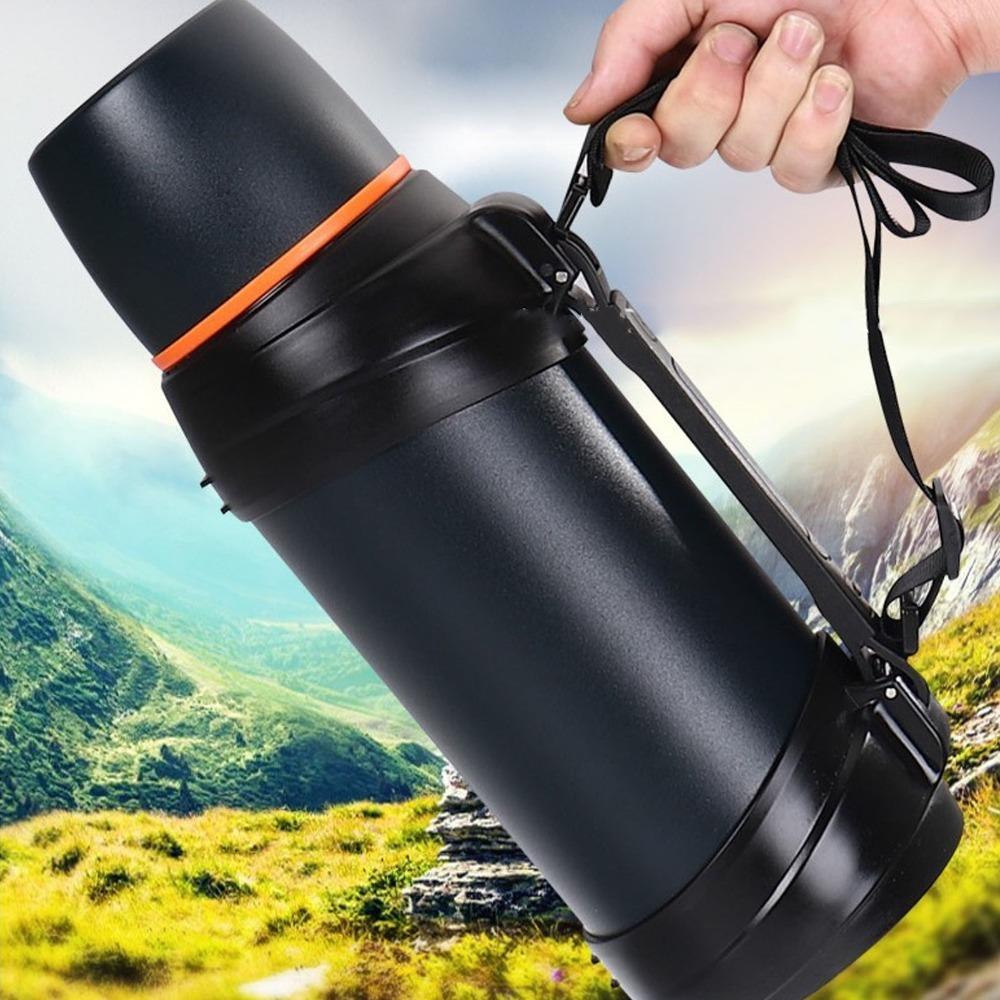 2000ml Sports Bottle Rustless Steel Sports Tumbler Portable Outdoor Water Jug  Long Distance Travel