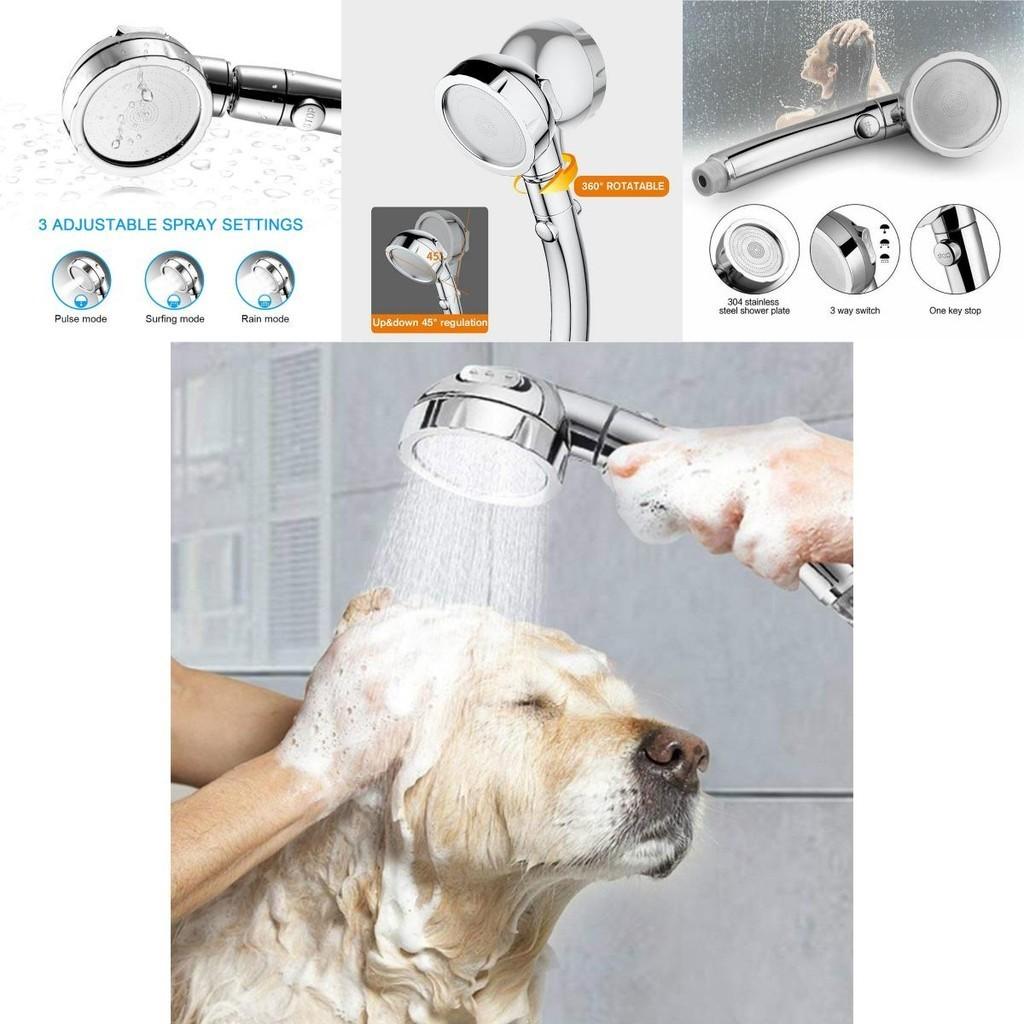 Portable 360 Degree Rotating Shower Head With Three Adjustable Modes For High Pressure Water Saving