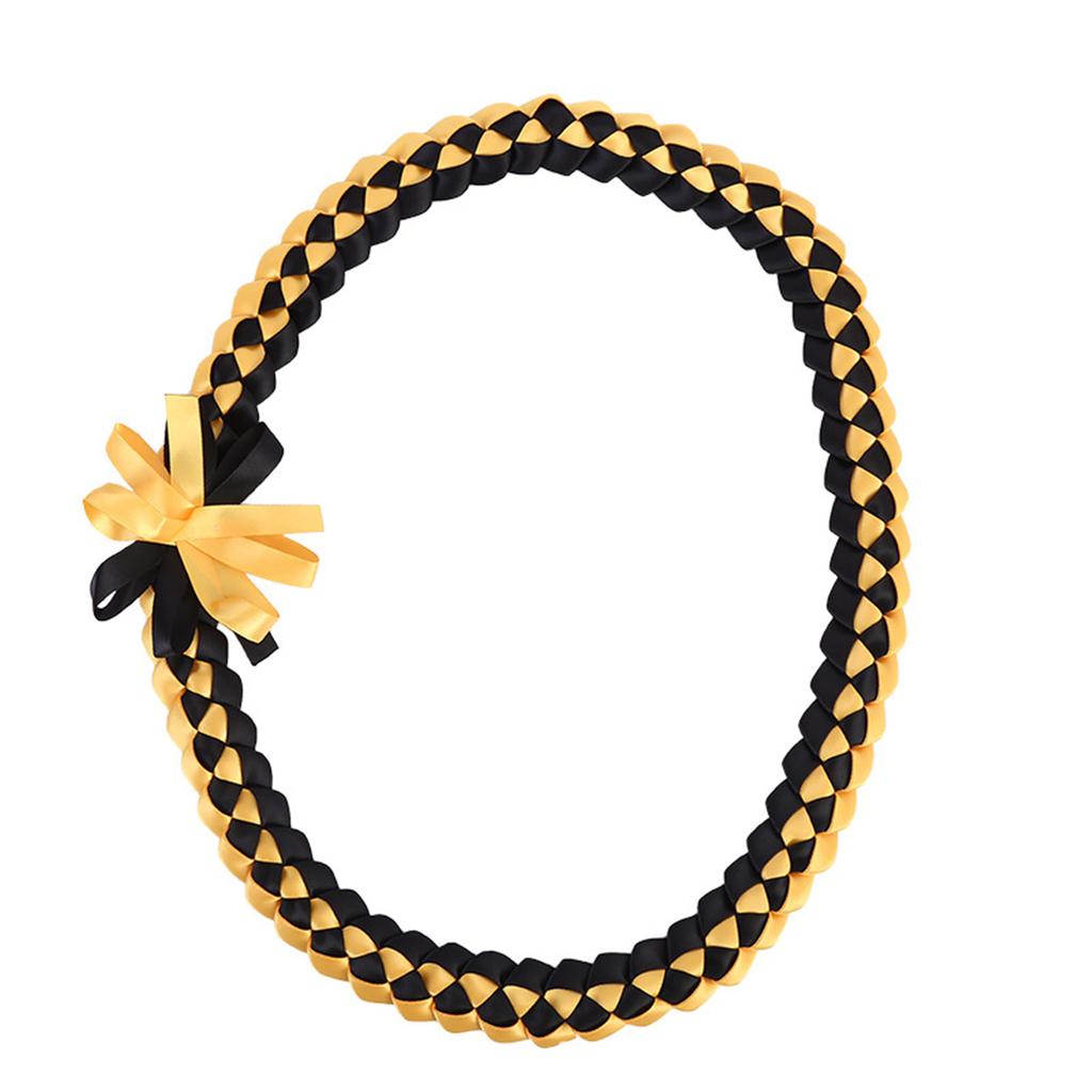 Double Sided Graduation Ribbon Necklace Intricate Weave Honor Rope Handmade Ribbon Garlands Delicate Woven Neckchain