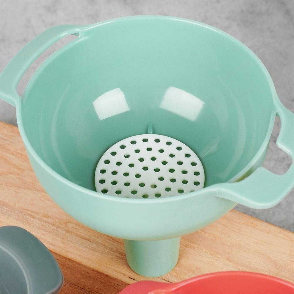 3x Kitchen Funnel for Filling Bottles and Pourers 6/8/10 cm