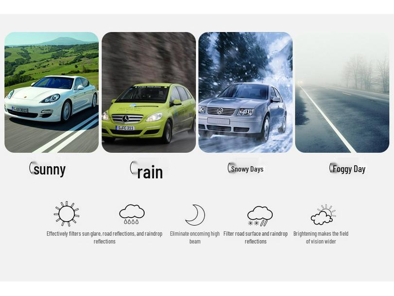 Polarisierte Nachtsicht-Aufsteckbrille, Blendfreie Brille für Tag/Nacht zum Autofahren für Myopie, Unisex