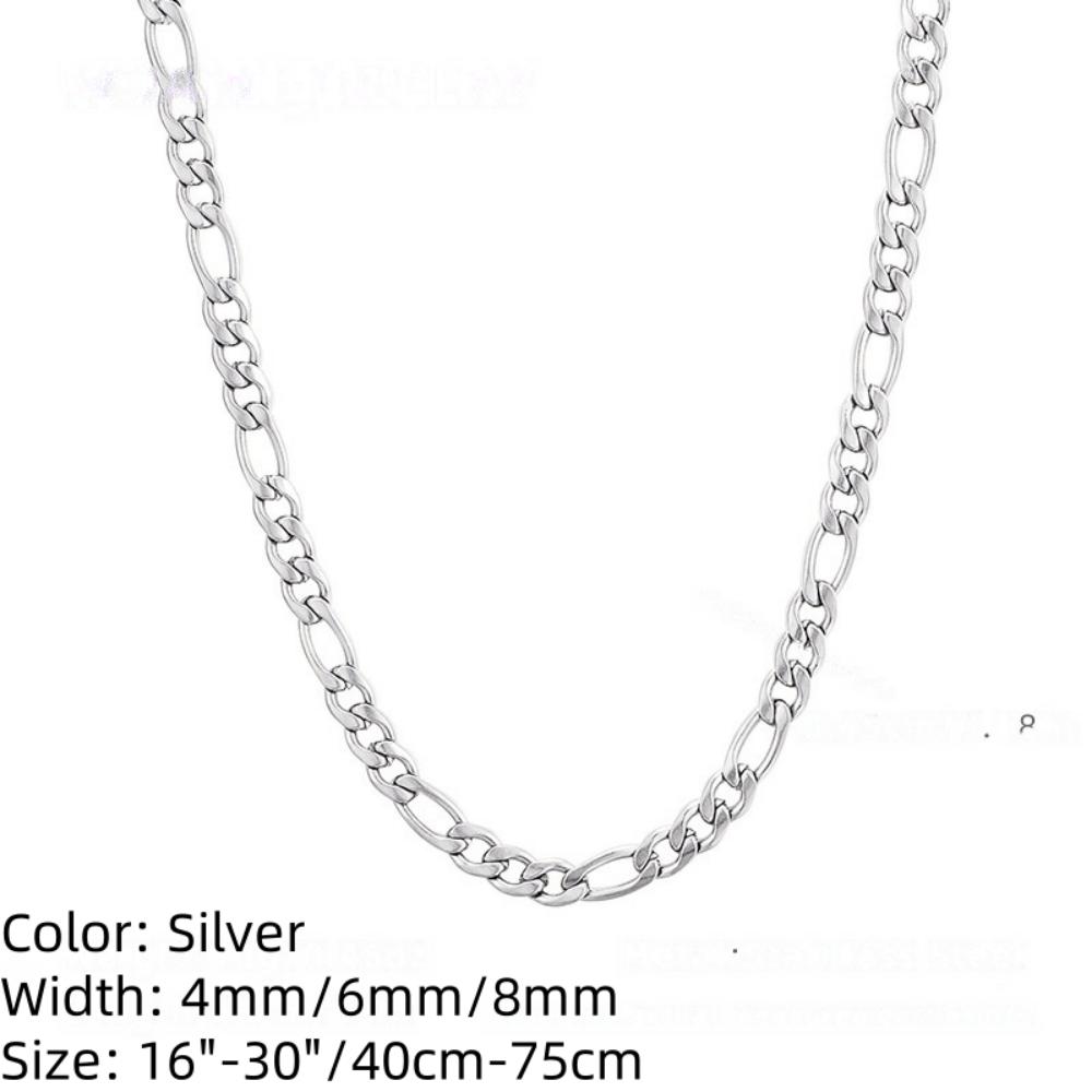 925 Silver Cuban Necklace Hip Hop Jewelry For Men Women 16-30 Inches Simple Fashion Chain