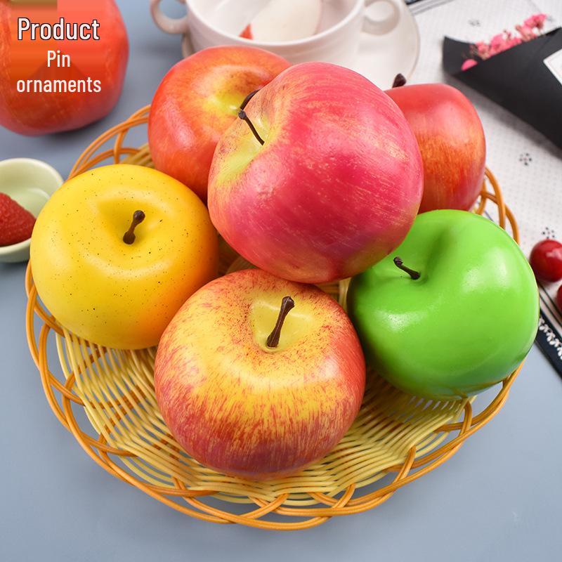 Red Delicious Artificial Apple Ornament for Decorations