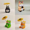 Wooden Orange Cat Carving Gift Handcrafted Decor For Birthdays And Holidays