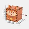 3D Wooden Music Box Puzzle Structure Cartoon Animal Music Box  Children's Toys