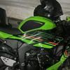 AUSHOOL Motorcycle Tank Motorcycle Tank Protector Tank Traction Pad Compatible with Kawasaki Pad, Rubber, Pad, ZX-6R (2024) (Green)