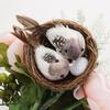 Handmade Home House Decoration Craft Artificial Craft Birds Realistic Feathered Bird Nest Birds Egg