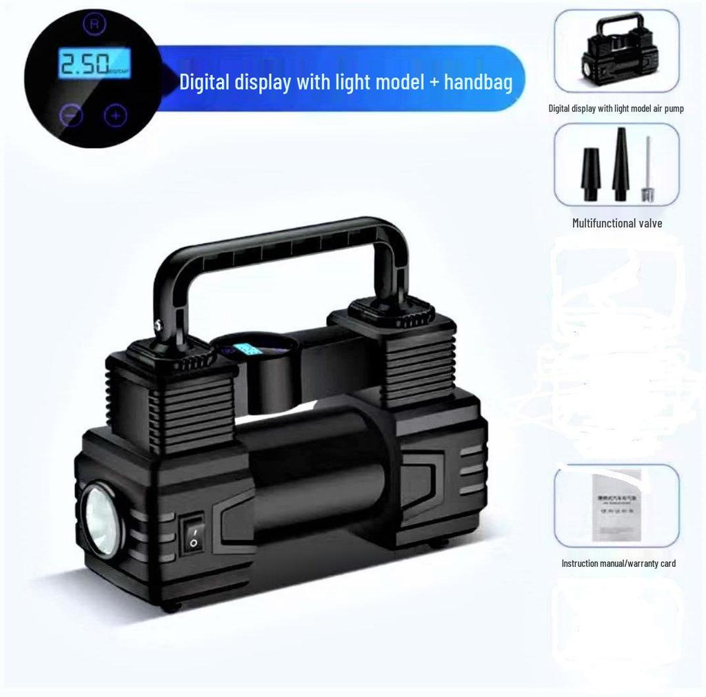 Wireless Smart Car Air Pump with Digital Display - 12V Portable Tire Inflator