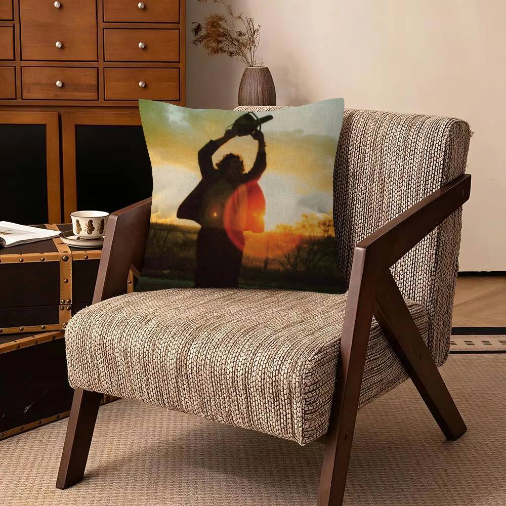 Movie Horror The Texas Chainsaw Massacre Decorative Room Aesthetics Pillow Case Home Decor Bedroom Sofa Bed Pillow Cover x