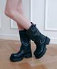 Salt And Chocolate Below Buckle Mid-Calf Boots 412546015 (5.5Cm)