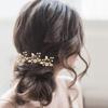 European Bridal Headdress: Handmade Leaf Hairpin Set (3 Pieces) for Updo Accessories