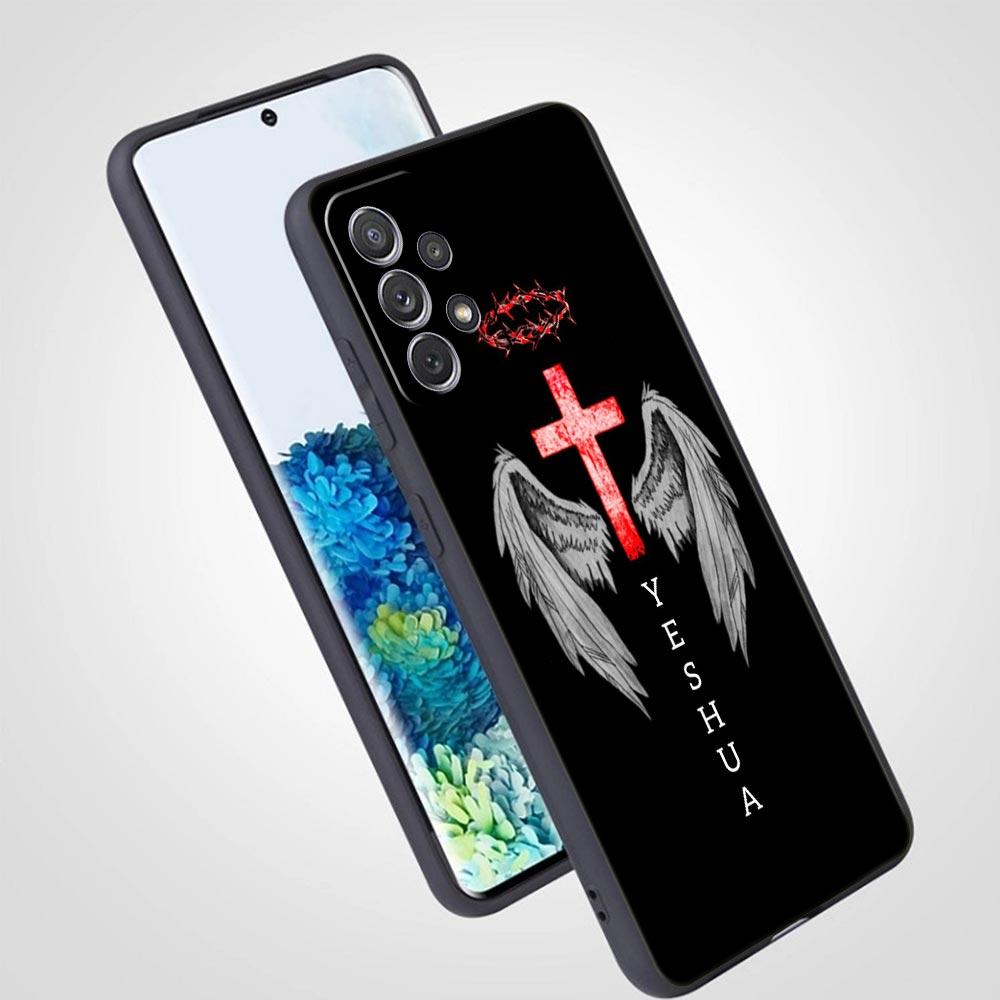 Cross Pattern Element Design Phone Case for Samsung Galaxy A55 A35 A17 A07 A15 A13 A25 A51 A71 A72 A73 A32 A52 A52S A41 Soft TPU
