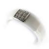 Silver Ring 'Sissi' White Ceramic Silver (rhodium) - 6 Mm