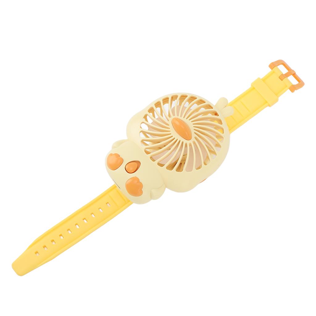 Fan Watch with Comfortable Strap USB Rechargeable Cute   Shape Wrist Watch Fan for Kids Indoor Outdoor Use